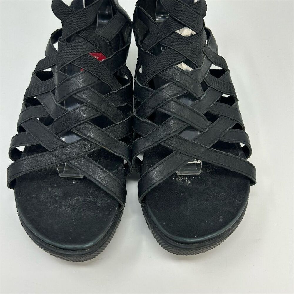 Eileen Fisher Women's Black Gladiator Sandals Size 7 Summer Casual Back Zipper - Picture 5 of 11